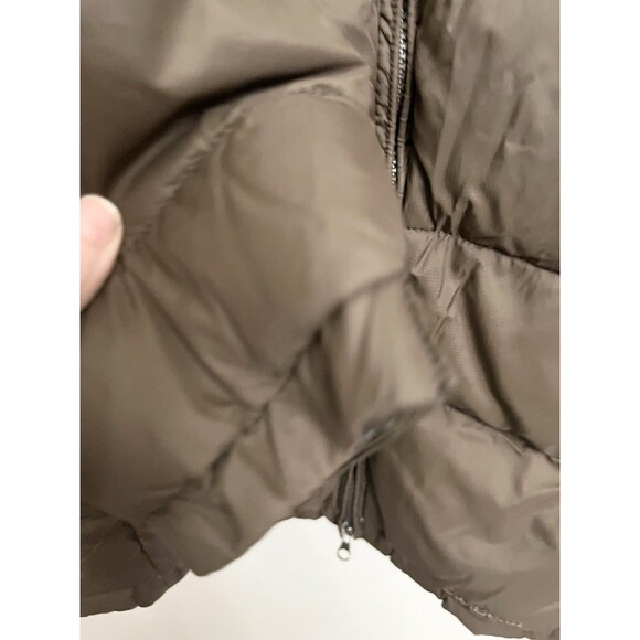 LL Bean Women’s Winter Down Puffer Parka Jacket Size Small Brown Outdoors Hole - Picture 5 of 11